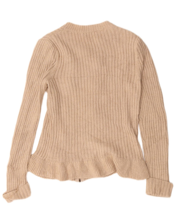 Marks & Spencer Pull Cardigan Femme UK 16 Grand Acrylique Beige