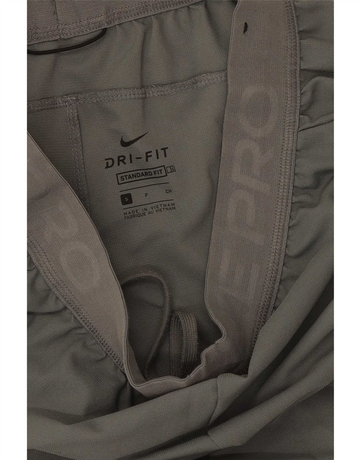 Nike Mens Dri Fit Graphic Standard Sport Shorts Small Khaki Polyester
