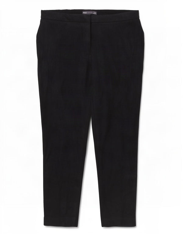 Pantaloni tăiați pentru femei Marks & Spencer UK 12 Medium W30 L25 Negru