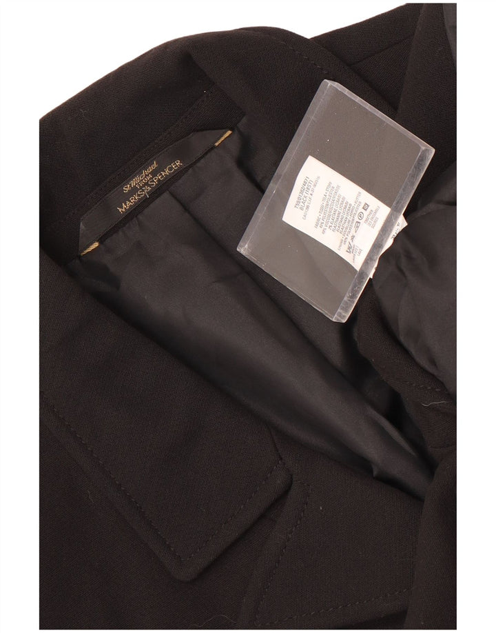 Cappotto Marks & Spencer da donna St. Michael UK 18 XL poliestere nero