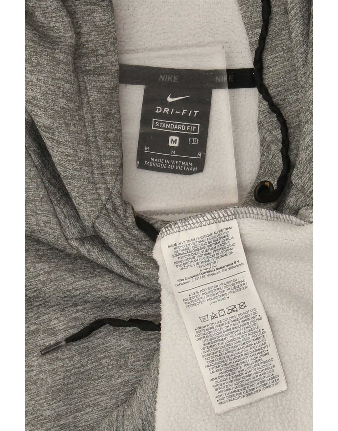 Nike Herre Dri Fit Standard Fit Hættetrøje Jumper Medium Grey Flecked Polyester