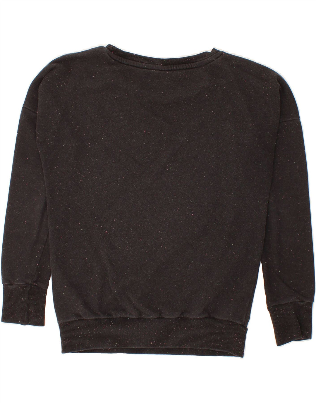 PUMA Womens Oversized Sweatshirt Jumper UK 10 Small  Black Flecked Vintage Puma and Second-Hand Puma from Messina Hembry 