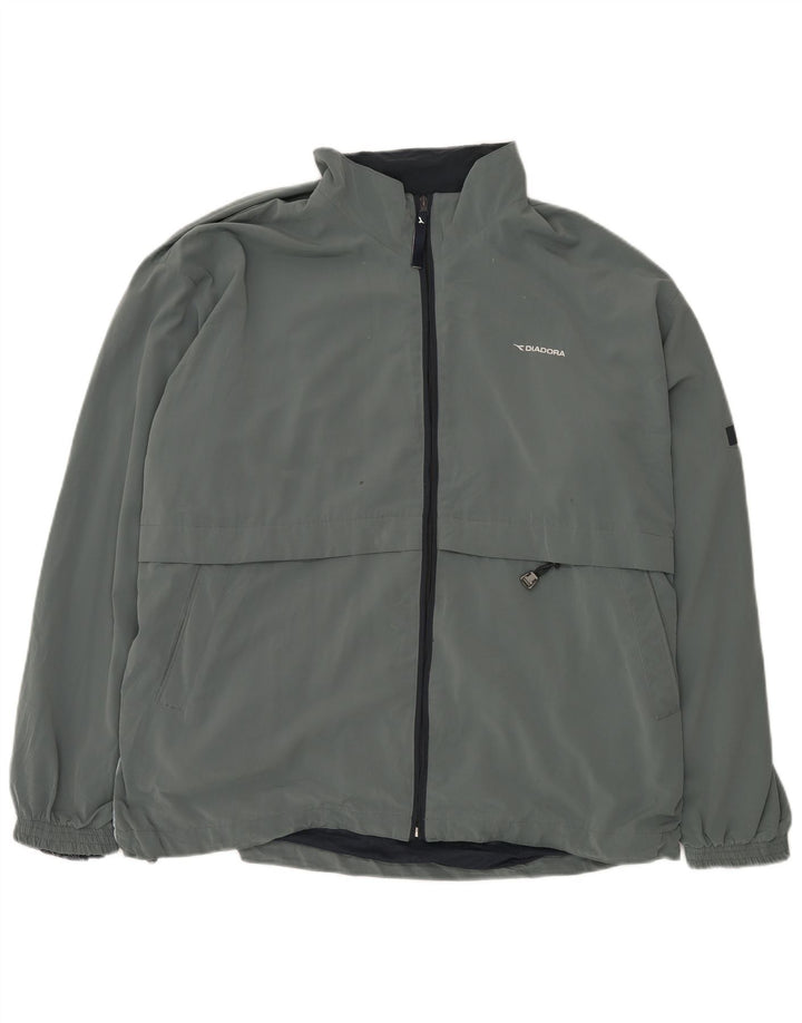 DIADORA Mens Tracksuit Top Jacket 2XL Grey Polyester