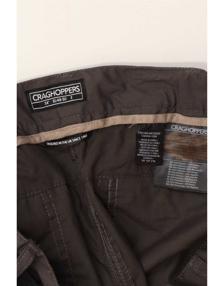 CRAGHOPPERS Pantalon cargo droit homme W34 L28 Gris Polyester