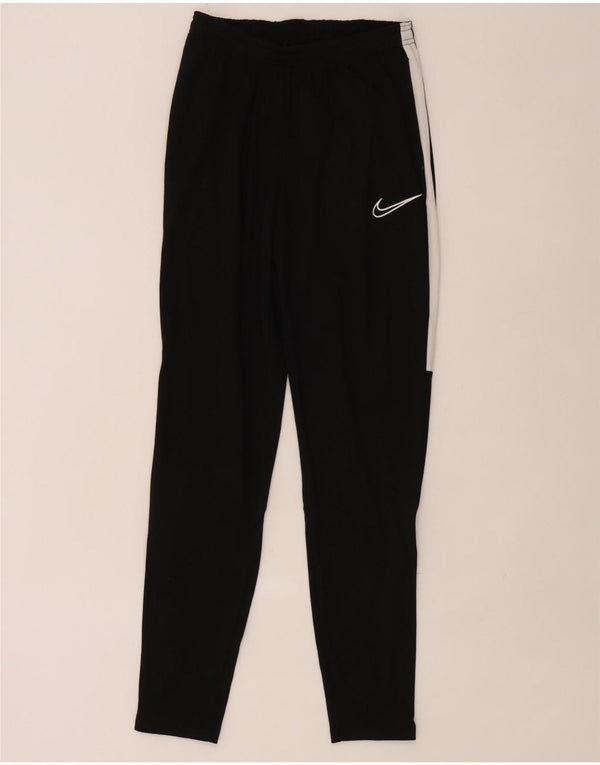Nike Mens Dri Fit Tracksuit Trousers Small Black Colourblock Polyester