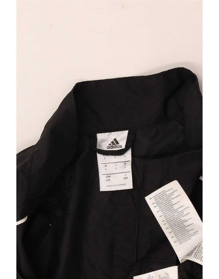 Adidas Clima Proof Graphic Zip Neck Pullover Tuta da ginnastica Top Large Nera