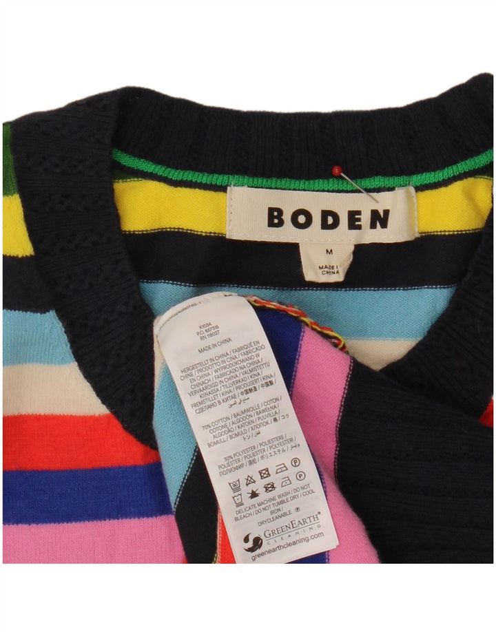 Pull Boden pour femme à col rond UK 44, rayures multicolores moyennes