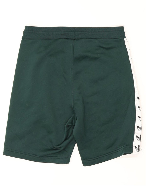Adidas Mens Graphic Sport Shorts Small Green Colourblock Polyester