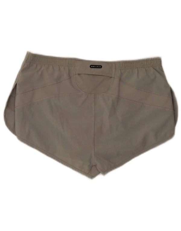 Nike Damen Dri Fit Sport Shorts UK 10 Small Grau Polyester