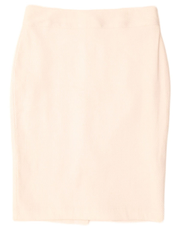 Marks & Spencer Womens Pencil Skirt UK 10 Small W30  White Polyester