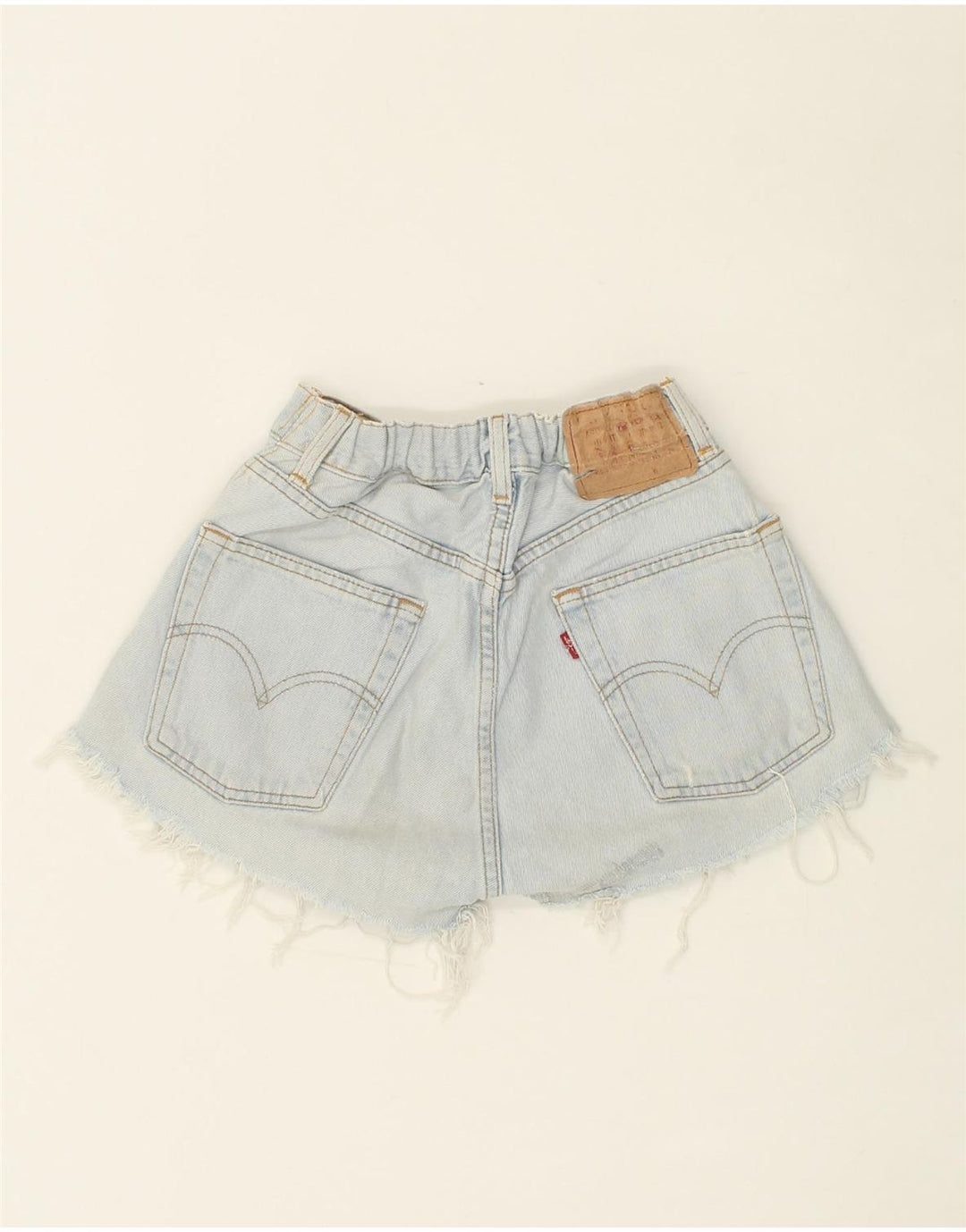 LEVI'S Womens Distressed Denim Shorts UK 2 2XS W22 Blue Vintage Levi's and Second-Hand Levi's from Messina Hembry 