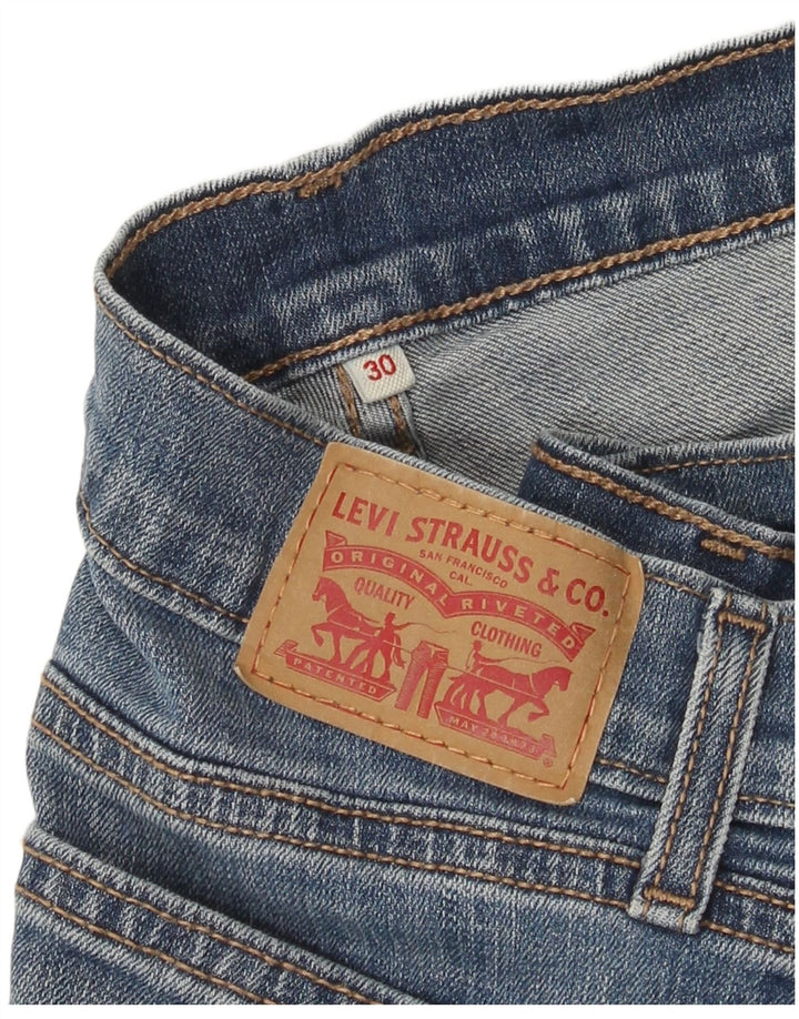 Levi's Damen Jeansshorts W30 mittelblaue Baumwolle