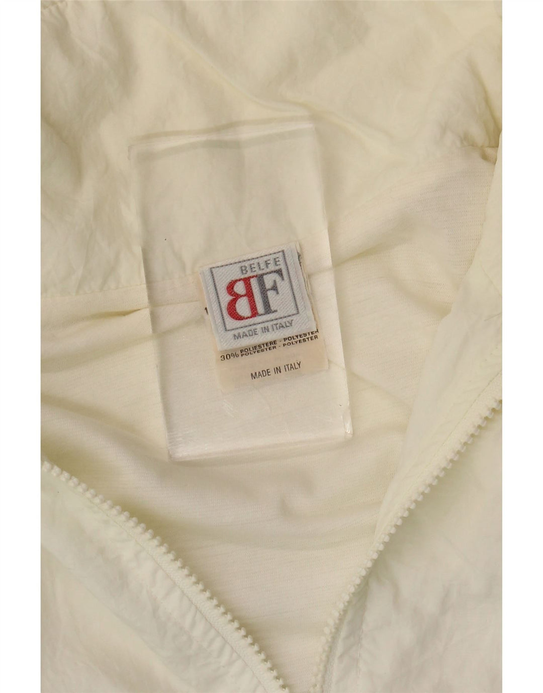Belfe Mens Tracksuit Top Jacket Large White Colourblock Polyamide