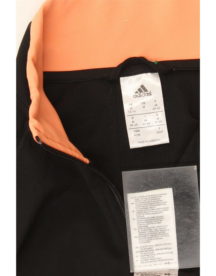 Adidas Womens Climalite Tracksuit Top Jacket UK 12/14 Medium Black