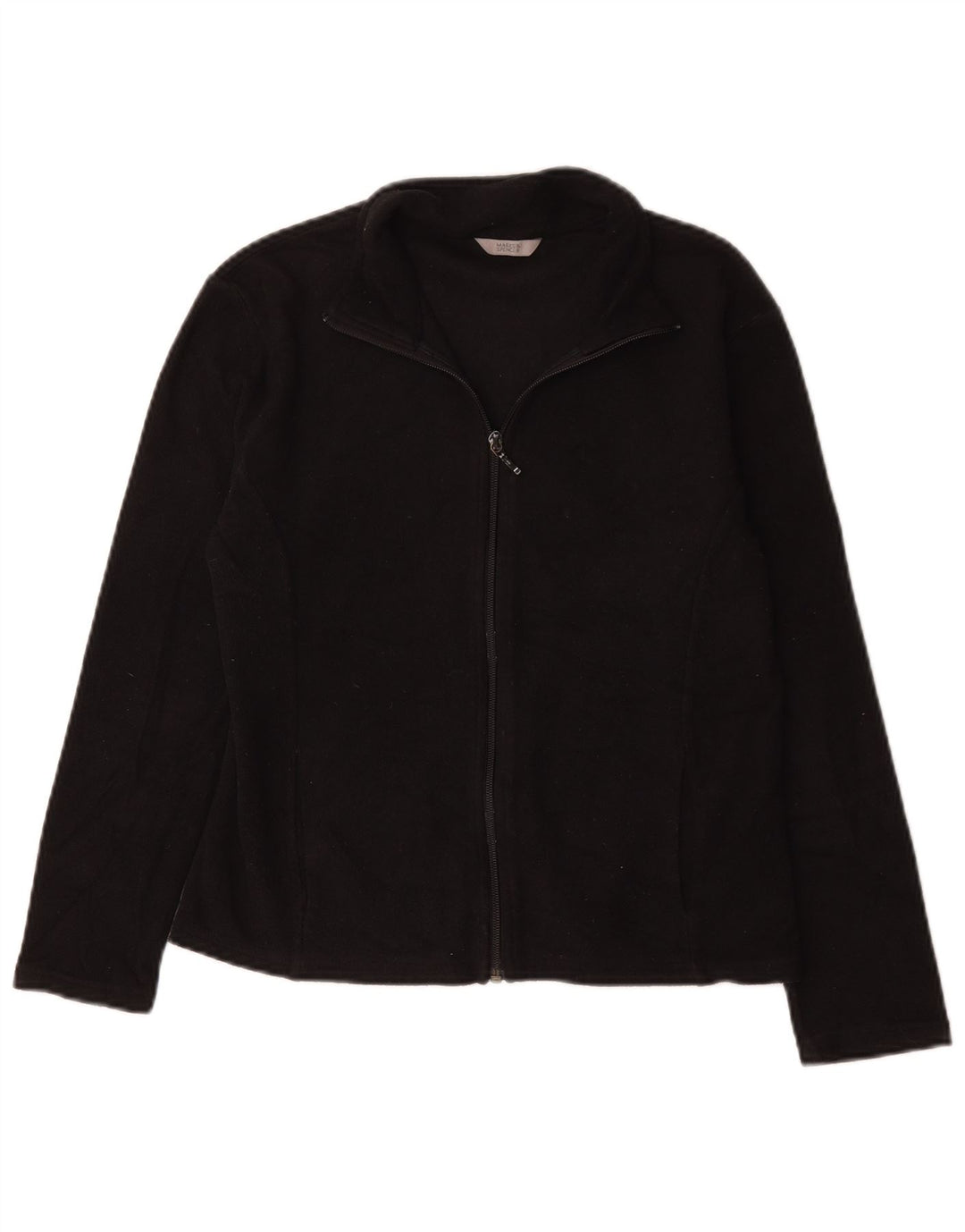 Marks & Spencer Damen Fleecejacke UK 12 Medium Schwarz Polyester