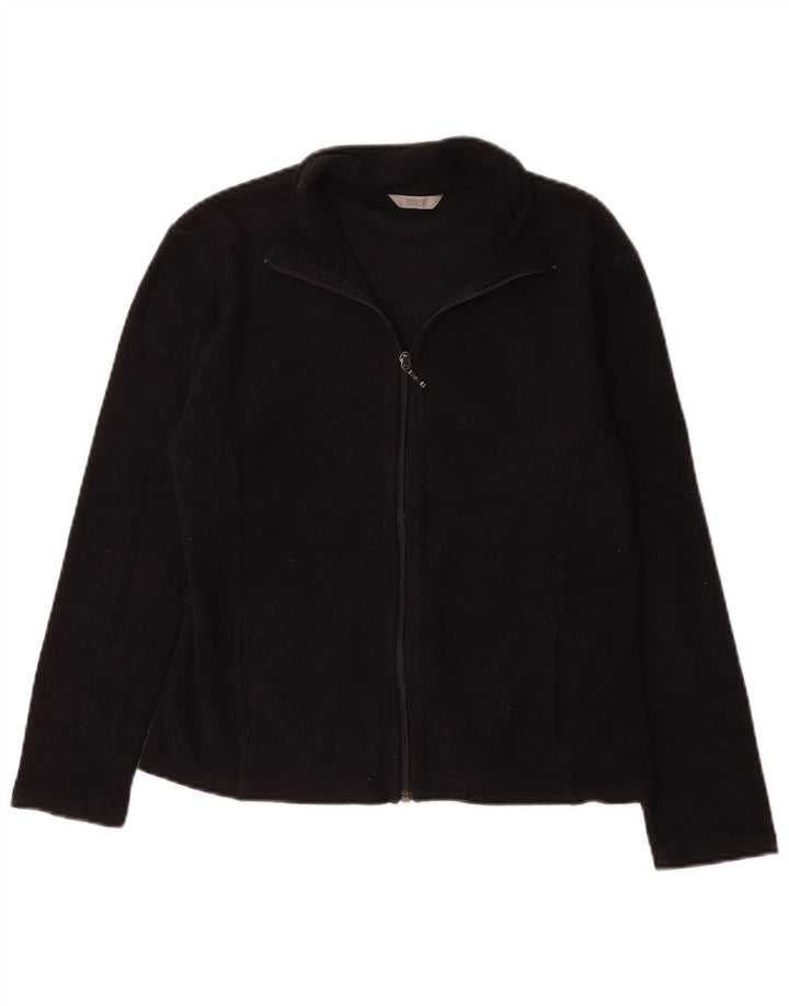 Marks & Spencer Damen Fleecejacke UK 12 Medium Schwarz Polyester