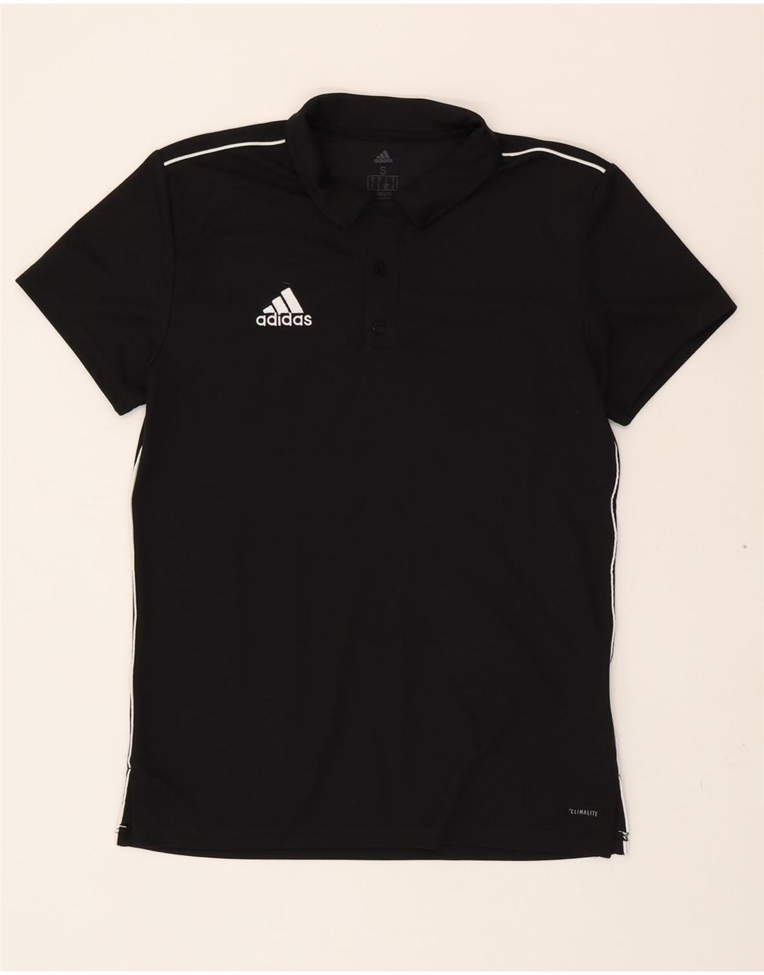 ADIDAS Mens Climalite Polo Shirt Small Black Polyester Vintage Adidas and Second-Hand Adidas from Messina Hembry 