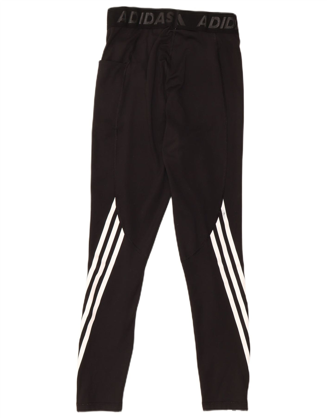 ADIDAS Womens Tech Fit Graphic Leggings UK 8/10 Small  Black Polyester