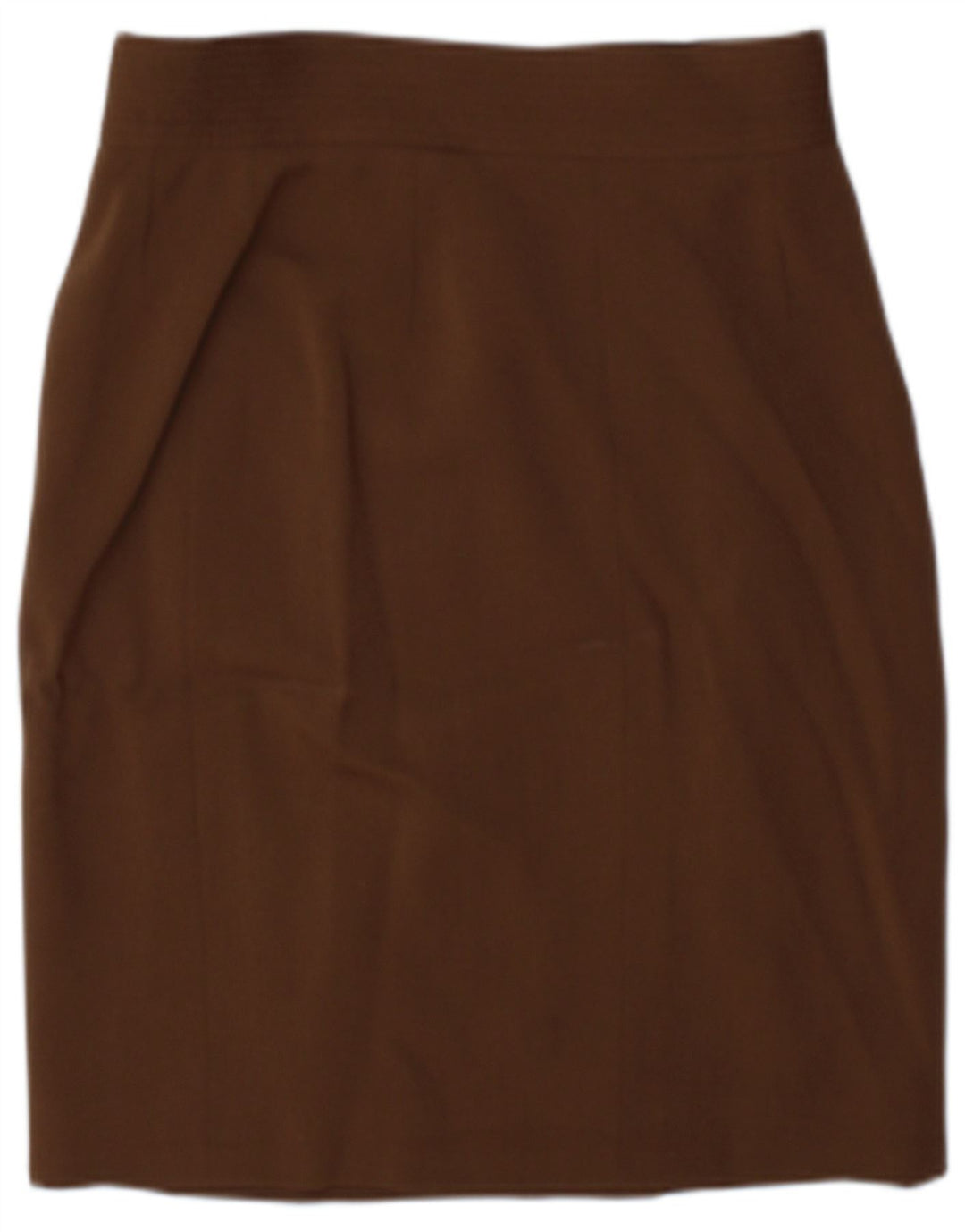 Gonna a portafoglio da donna vintage US 8 media W25 lana marrone