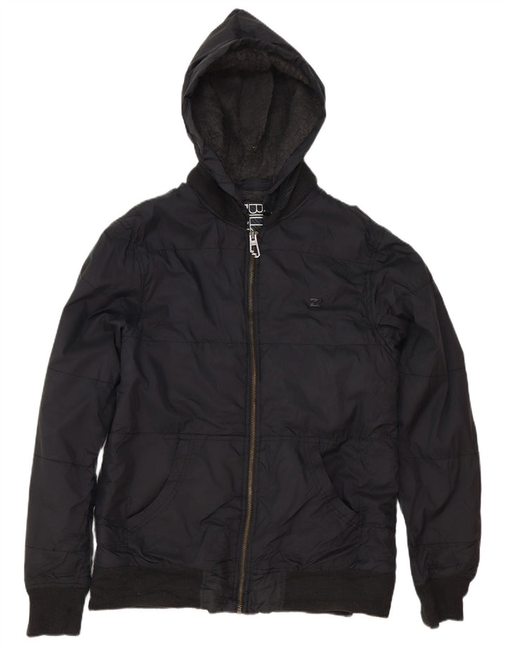 Billabong Mens Hooded Padded Jacket UK 40 Large Black Polyester