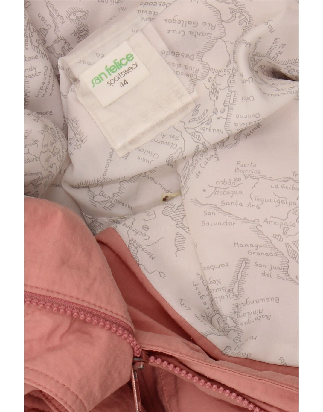 SAN FELICE Womens Military Jacket IT 44 Medium Pink Polyamide Vintage San Felice and Second-Hand San Felice from Messina Hembry 