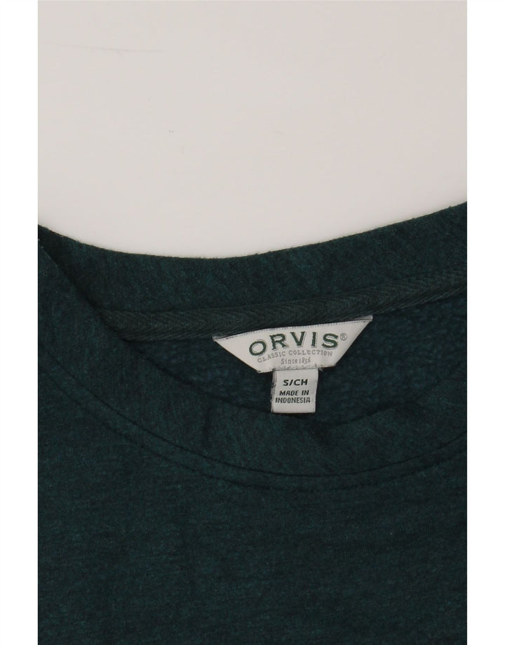 ORVIS Mens Sweatshirt Jumper Small Green Modal Vintage Orvis and Second-Hand Orvis from Messina Hembry 
