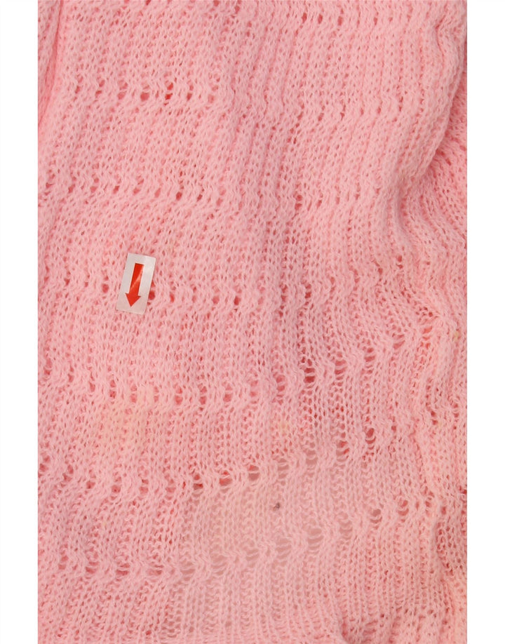 VINTAGE Womens Cardigan Sweater UK 12 Medium Pink Vintage Vintage and Second-Hand Vintage from Messina Hembry 