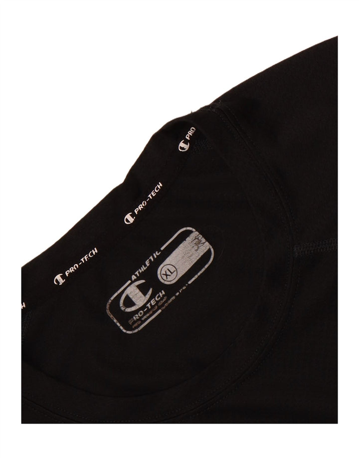 CHAMPION Mens T-Shirt Top XL Black Vintage Champion and Second-Hand Champion from Messina Hembry 