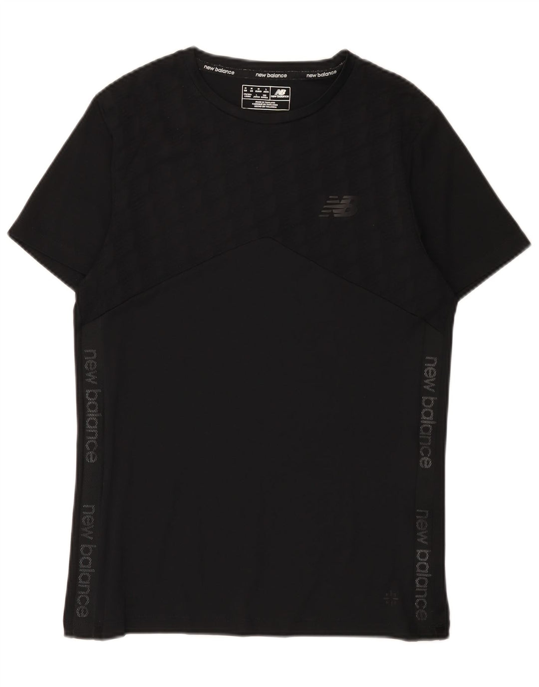New Balance Herre grafisk T-shirt Top Medium Sort Polyester