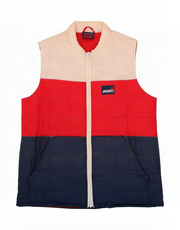 Gilet imbottito da uomo Musto UK 38 nylon color block medio multicolore