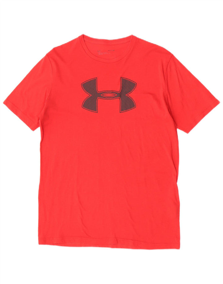 Under Armour Mens Graphic T-Shirt Top Medium Red Cotton