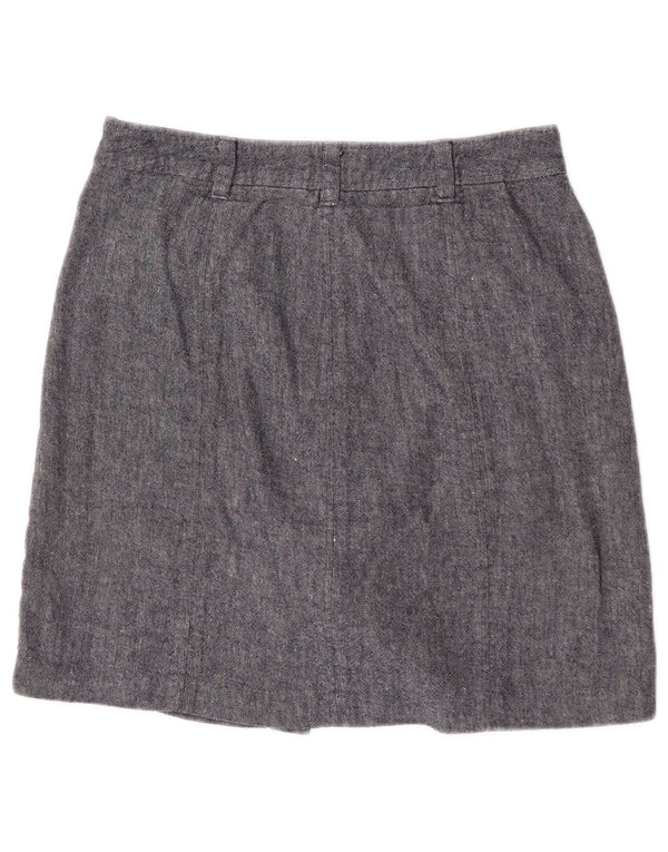 Hobbs Womens Mini Skirt UK 10 Small W28 Blue Cotton