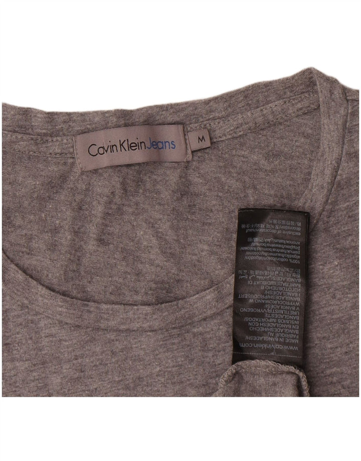 Calvin Klein Jeans Mens T-Shirt Top Medium Grey Cotton