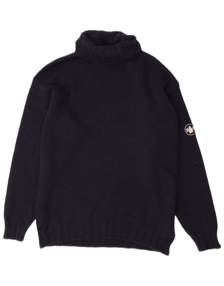 MURPHY & NYE Herre rullehals sweater Medium marineblå uld