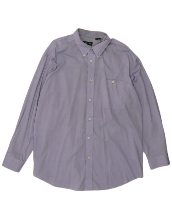 Orvis Mens Shirt XL Blue Cotton