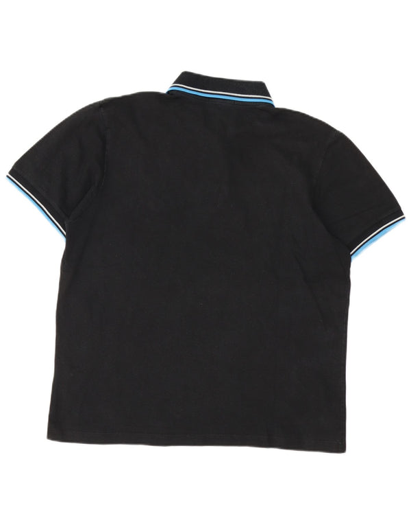 Fred Perry Mens Polo Shirt Large Black Cotton