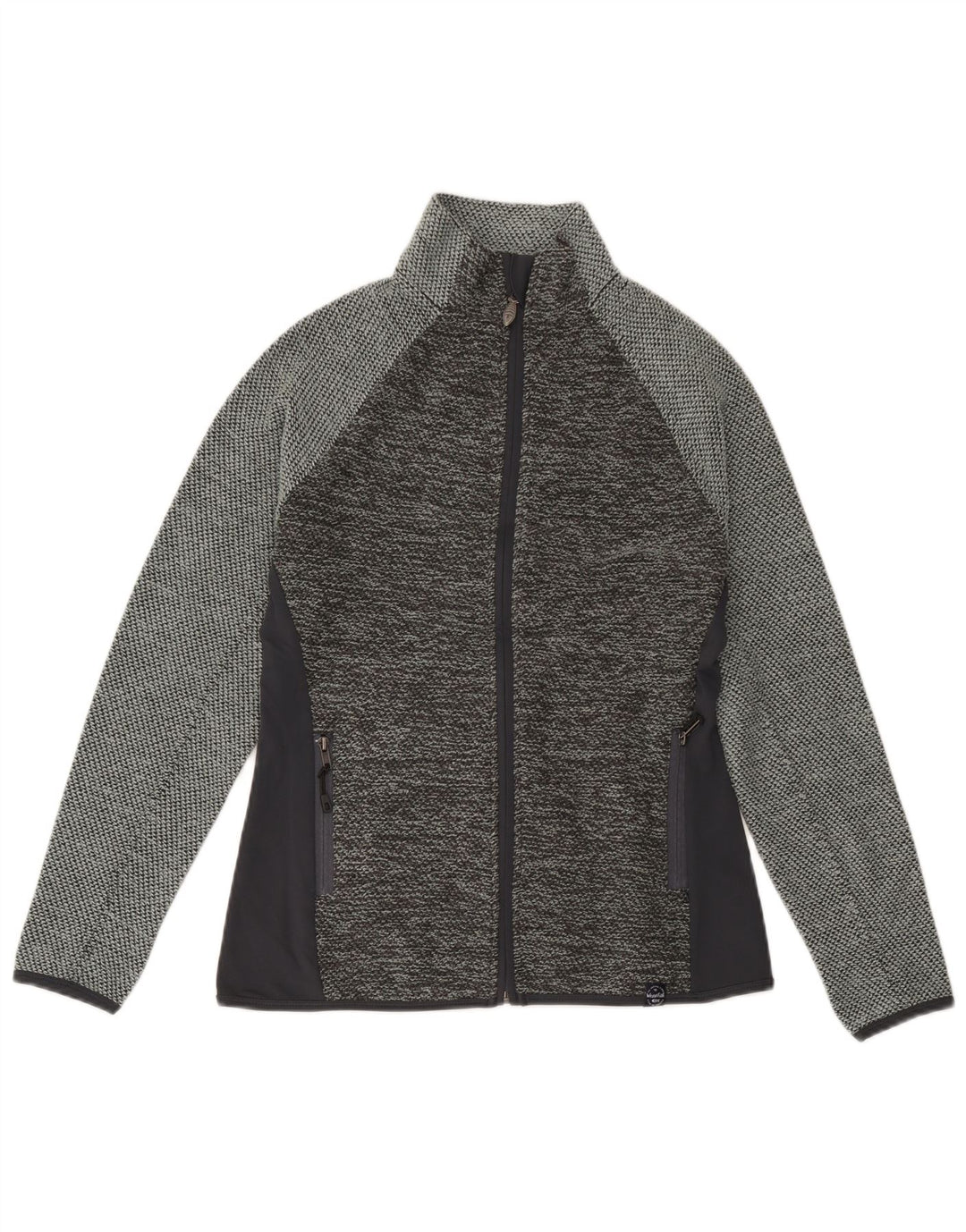 Weird Fish Womens Graphic Tracksuit Top Jacket UK 10 Small Grey Colourblock
