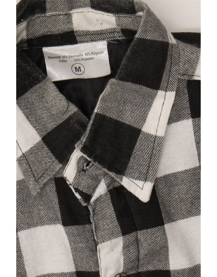 VINTAGE Mens Lumberjack Flannel Shirt Medium Black Gingham Cotton Vintage Vintage and Second-Hand Vintage from Messina Hembry 