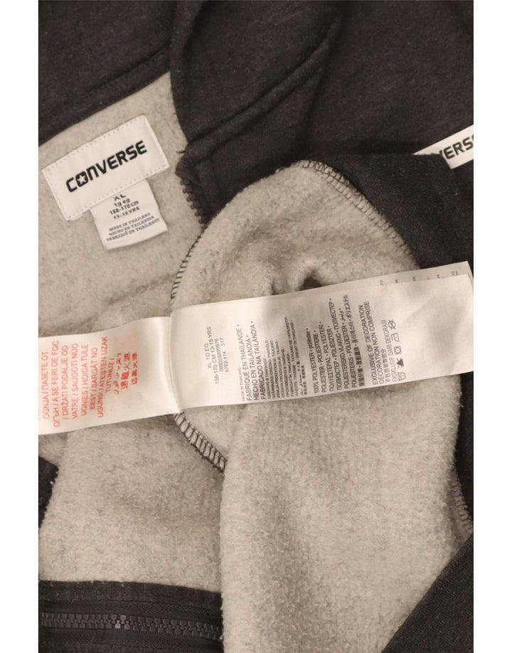 Converse Boys Zip Hoodie Sweater 13-14 Years XL Grey Polyester