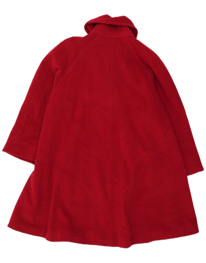 mabb Womens Oversized Double Breasted Coat UK 18 XL Red Wool