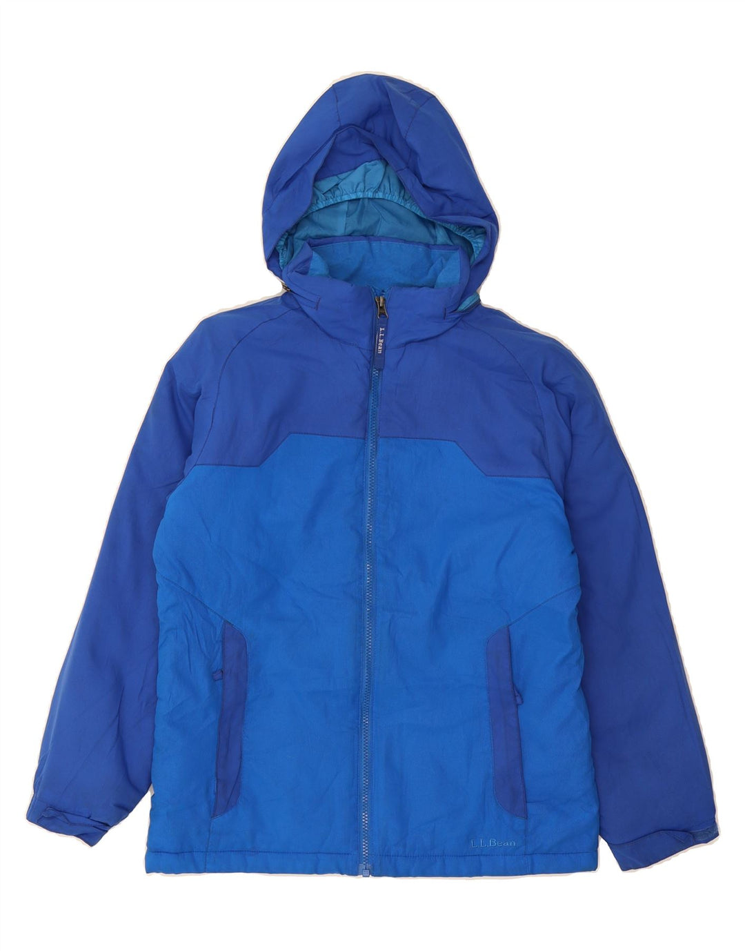 L.L.BEAN Boys Windbreaker Jacket 10-11 Years Medium  Navy Blue Colourblock Vintage L.L.Bean and Second-Hand L.L.Bean from Messina Hembry 