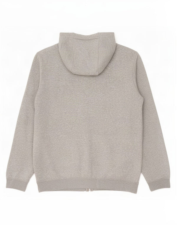 Felpa con cappuccio e zip Nike da uomo in cotone grigio medio