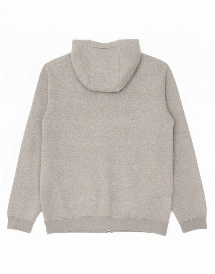 Felpa con cappuccio e zip Nike da uomo in cotone grigio medio
