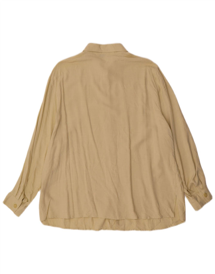 Hammerle Womens Oversized Shirt Blouse EU 50 3XL Beige Viscose