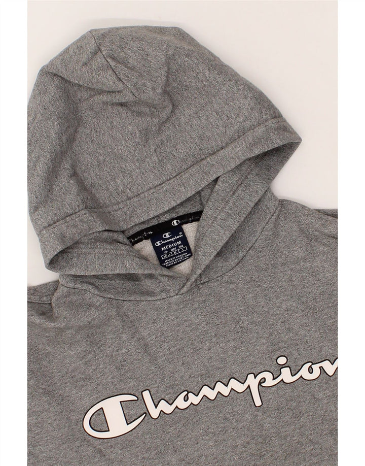 CHAMPION Mens Graphic Hoodie Jumper Medium Grey Cotton Vintage Champion and Second-Hand Champion from Messina Hembry 
