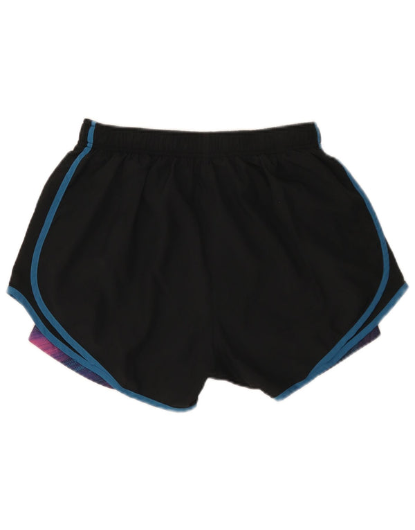 Pantaloncini sportivi Nike da donna Dri Fit UK 14 Large Nero Poliestere