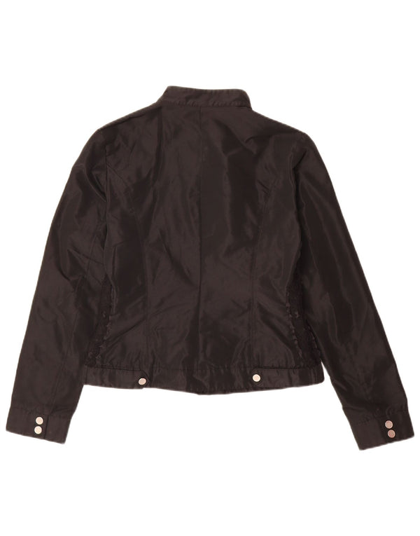 Guess By Marciano Womens Bomber Jacket IT 42 Medium Black Polyester