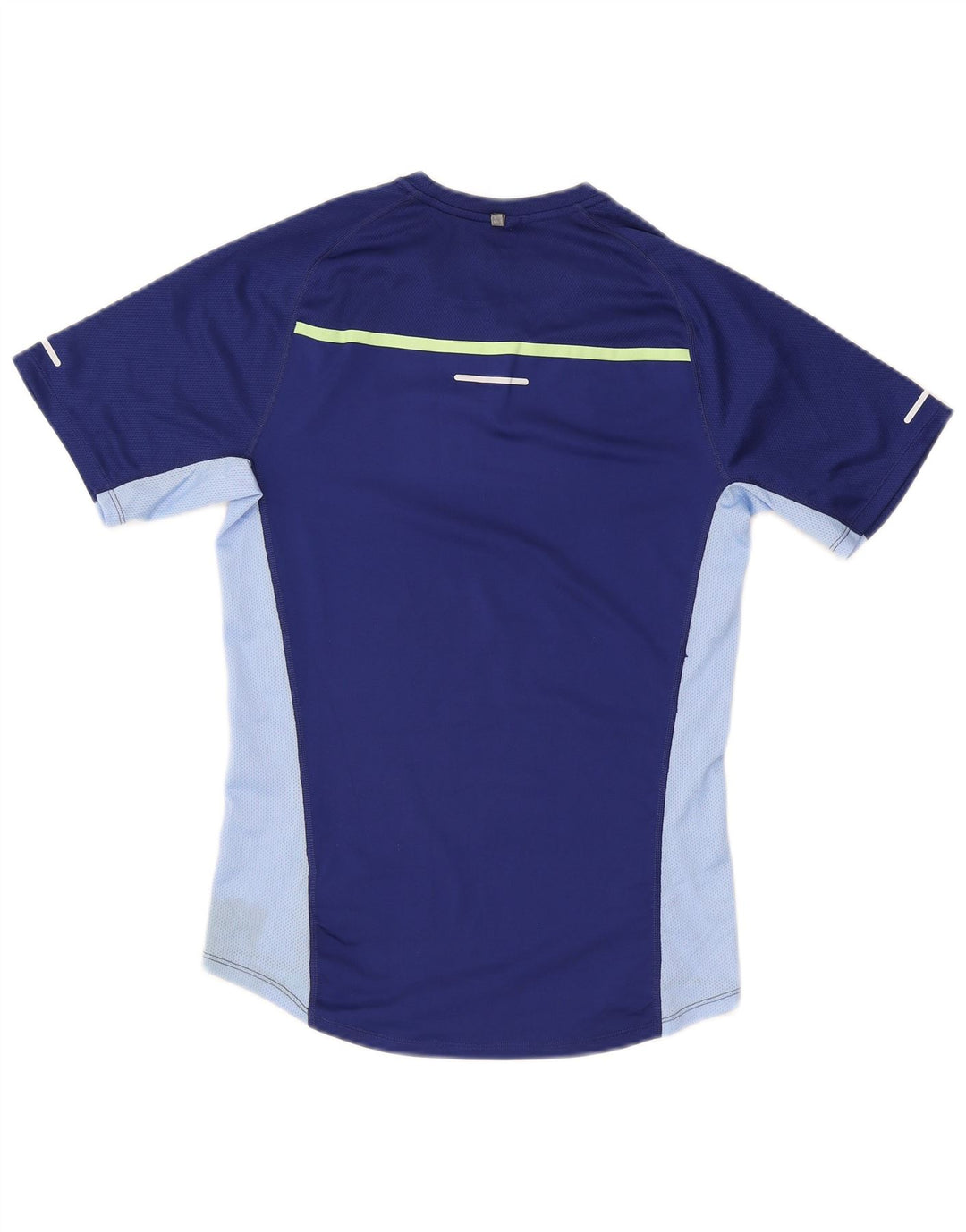 NIKE Mens Dri Fit T-Shirt Top Small Navy Blue Colourblock Polyester