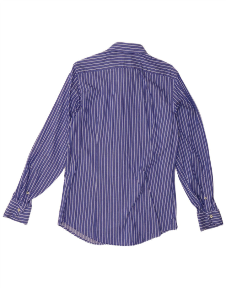 BENETTON Mens Shirt Medium Blue Pinstripe