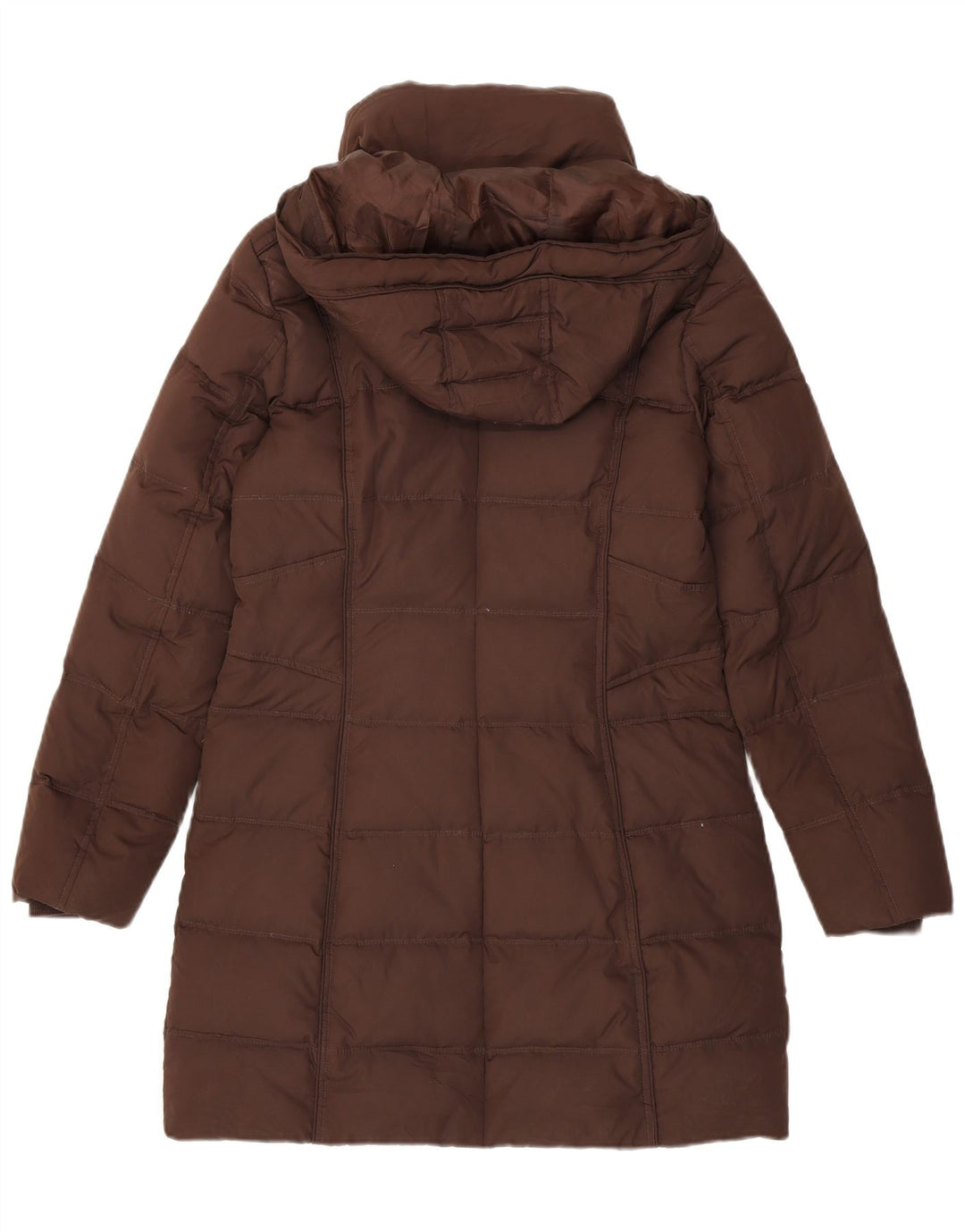 EDC Womens Hooded Padded Coat UK 14 Medium Brown Polyester